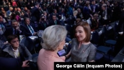 Pe 6 martie, președinta R. Moldova, Maia Sandu, a participat la Congresul PPE de la Romexpo, București.