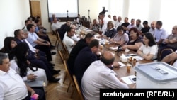 Armenia -A session of the local council in Akhurian, July 19, 2023.