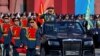 Russia - Russian Defense Minister Sergei Shoigu rides on an Aurus cabriolet during a military parade marking the 79th anniversary of the Soviet victory over Nazi Germany, Moscow, May 9, 2024.