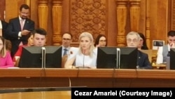 Alina Gorghiu, ministrul propus la Justiție în Guvernul Ciolacu, în timpul audierilor din Parlament. 14 iunie 2023