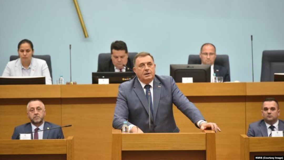 Predsjednik RS-a Milorad Dodik na sjednici Narodne skupštine u Banjoj Luci, 27. juna 2023.