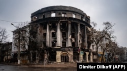 Разрушенное здание в Бахмуте, 27 февраля 2023 года