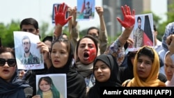 په اسلام اباد کې مېشتو افغان خبریالانو وخت په وخت مظاهرې هم کړي دي: انځور له ارشیفه