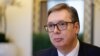 Predsednik Srbije Aleksandar Vučić na sastanku u Briselu, 27. februar 2023. 
