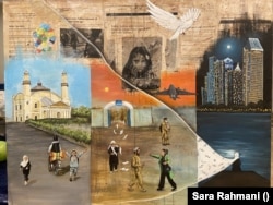 An untitled painting by Sara Rahmani
