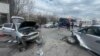 Armenia - The scene of a car accident in Yerevan, March 31, 2023.