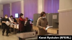 Qirg‘izistondagi saylov uchastkalaridan biri.