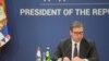 Президент Сербії Александар Вучич після засідання Ради національної безпеки, Белград, 27 жовтня 2022 року