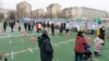 Red za testiranje na korona virus u Tjenđinu, 12. januar 2022.
