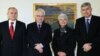 Predsjednik HZZ 1990 Božo Ljubić, predsjednik Hrvatske Ivo Josipović, premijerka Hrvatske Jadranka Kosor i predsjednik HDZBiH Dragan Čović tijekom susreta u Zagrebu, 12. siječnja 2011.