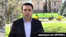 ԱԺ փոխնախագահ Ալեն Սիմոնյանը զրուցում է «Ազատության» հետ, Երևան, 13-ը ապրիլի, 2019թ․