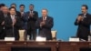 Президент Казахстана Нурсултан Назарбаев (в центре) на съезде партии "Нур Отан". Астана, 11 марта 2015 года. Иллюстративное фото.