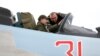 Armenian Prime Minister Nikol Pashinian being briefed on the technical capabilities of Su-30SM fighter jets inside one of them. (The photo was released by the prime minister’s press service on December 27, 2019)