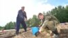 Аляксандар і Мікалай Лукашэнкі зьбіраюць бульбу на «прэзыдэнцкім полі» 