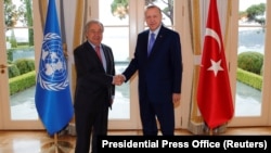 ՄԱԿ-ի գլխավոր քարտուղար Անտոնիու Գուտերեշ և Թուրքիայի նախագահ Ռեջեփ Էրդողան, արխիվ
