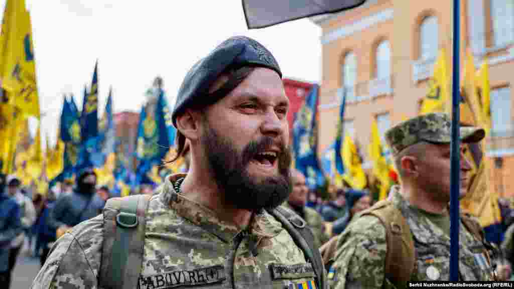 В акции участвовали правые и праворадикальные организации, в частности ВО «Свобода», «Правый сектор», «Национальный корпус»