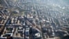 Armenia - Aerial view of a part of downtown Yerevan.