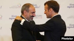 Ֆրանսիայի նախագահ Էմանյուել Մակրոն և Հայաստանի վարչապետ Նիկոլ Փաշինյան, արխիվ