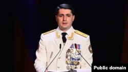 Armenia - Argishti Kyaramian, head of the Investigative Committee, gives a speech in Yerevan, October 11, 2024.