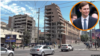 The Defense Ministry office building in Belgrade, Serbia, was bombed by NATO jets in 1999. Montage with the image of Jared Kushner, Donald Trump's son-in-law.