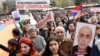 Armenia - Refugees from Nagorno-Karabakh demonstrtate in Yerevan, March 29, 2025.