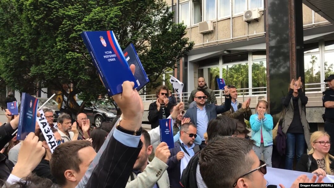 Sa protesta advokata ispred Ministarstva pravde u Beogradu, 1. juna 2021.