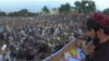 Manzoor Pashteen delivers a speech to the Pashtun Tahafuz Movement in Lahore on April 22.