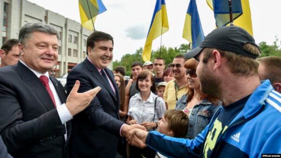 Петро Порошенко і Михайло Саакашвілі, Одеса, 30 травня 2015 року