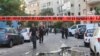 Polițiștii israelieni inspectează locul unde s-a produs o explozie în Tel Aviv. 19 iulie, 2024.