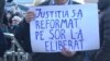 Imagine de la protestele opoziţiei extraparlamentare