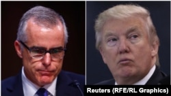 Андрю МакКейб (л) і Дональд Трамп (п)