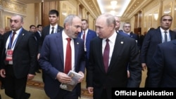 Հայաստանի վարչապետ Նիկոլ Փաշինյան և Ռուսաստանի նախագահ Վլադիմիր Պուտին, արխիվ