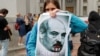 Акция в поддержку Романа Протасевича под МИД Украины в Киеве