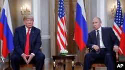 Дональд Трамп і Володимир Путін, архівне фото
