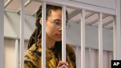 Brittney Griner Himki bíróságán 2022. július 15-én