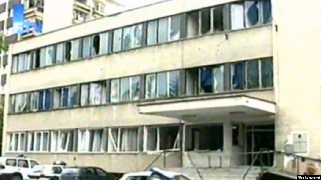 Poslije eksplozije ispred Policijske stanice u Bugojnu, snimak iz videa FTV-a