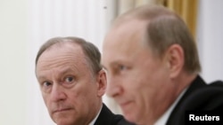 Секретар Ради безпеки Росії Микола Патрушев (л) і президент Росії Володимир Путін, архівне фото