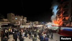 آتش‌سوزی بعد از حمله اسرائیل به بیمارستان ناصر در جنوب غزه