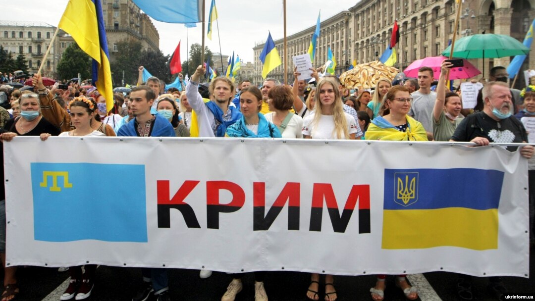 Під час «Маршу захисників» до Дня Незалежності України. Київ, 24 серпня 2020 року