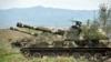 Nagorno-Karabakh -- Mobile artillery units of the self-defence army of Nagorno-Karabakh hold a position outside the settlement of Hadrut, not far from the Iranian border, April 5, 2016