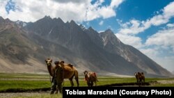 The Wakhan Corridor, where Afghanistan shares a narrow border with China 