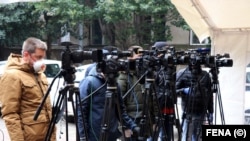 Snimatelji na konferenciji za štampu, ilustrativna fotografija