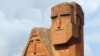 Armenia/Nagorno-Karabakh -- A landmark monument, "We Are Our Mountains", in Stepanakert.