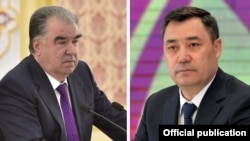 Эмомалӣ Раҳмон президенти Тоҷикистон ва Содир Ҷабборов президенти Қирғизистон