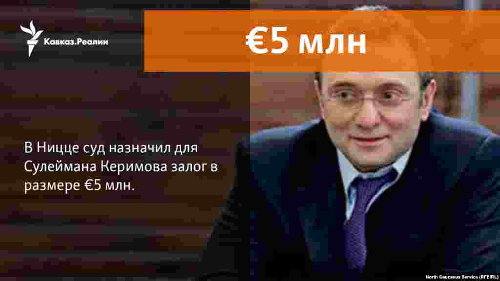 23.11.2017 // Российского сенатора Сулеймана Керимова, задержанного во Франции на этой неделе, отпустят под залог в €5 млн.
