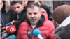 Armenia -- Narek Malian speaks to journalists after being released by police, January 28, 2020.