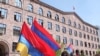 Armenia -- Armenian opposition supporters protest gas price hikes, Yerevan, 16Apr2010